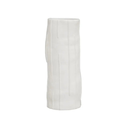 Corazi Petite White Textured Abstract Vase