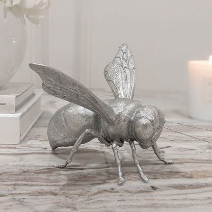 Decorative Silver Bee Ornament