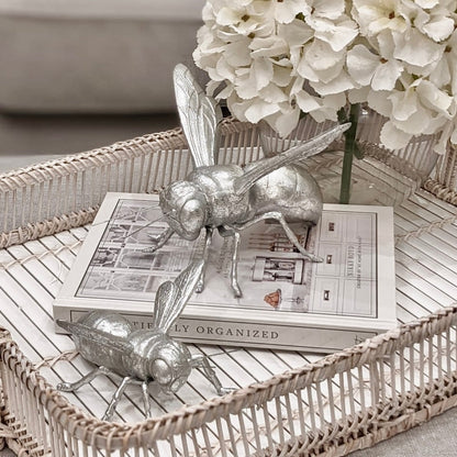 Decorative Silver Bee Ornament