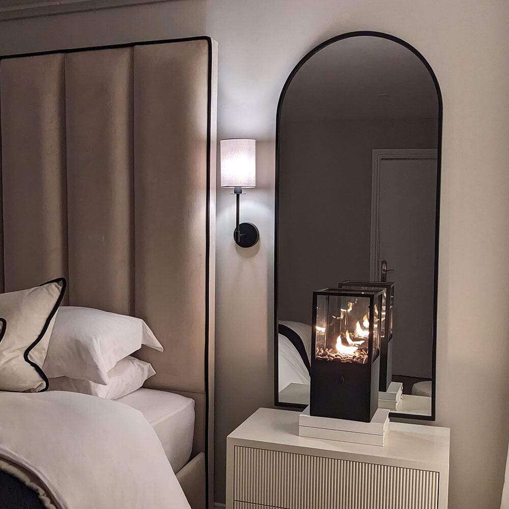 Ember Black Rectangular Fire Lantern