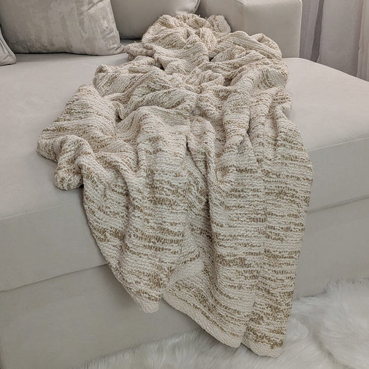 Escape Natural Textured Cream & Beige Throw