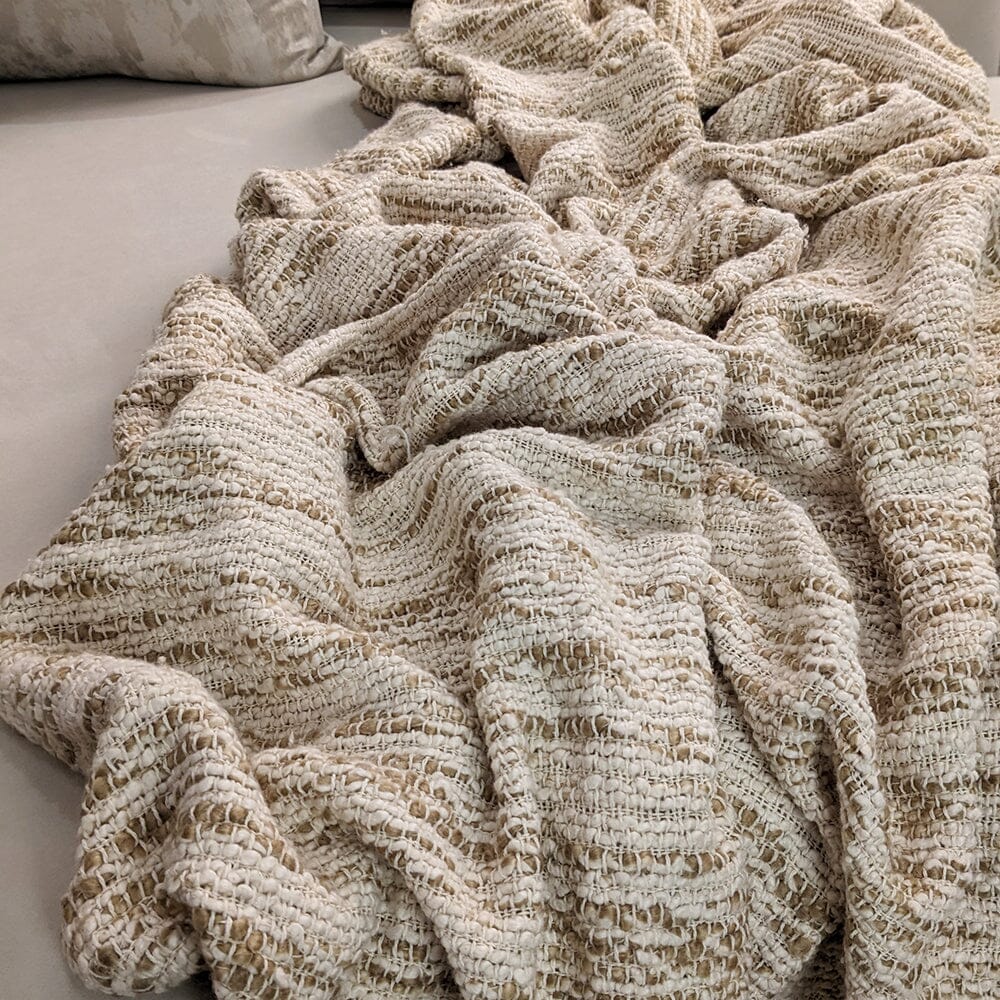 Escape Natural Textured Cream & Beige Throw