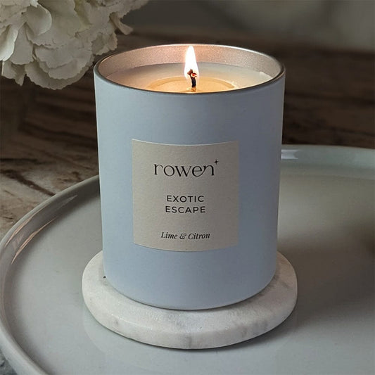 Exotic Escape White & Silver Scented Candle - Lime & Citron