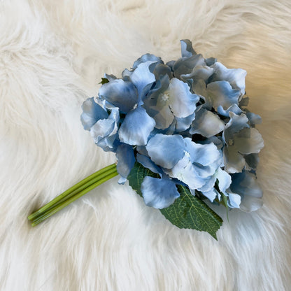Faux Blue Hydrangea Bouquet of Flowers