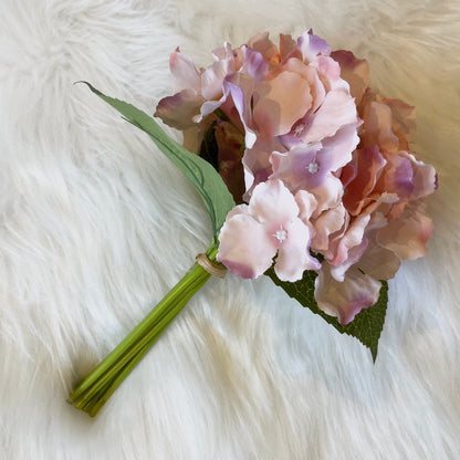 Faux Pink Hydrangea Bouquet of Flowers