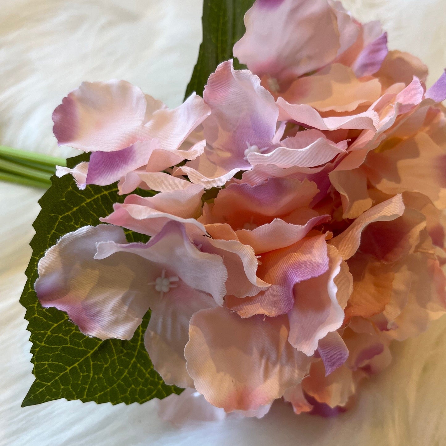 Faux Pink Hydrangea Bouquet of Flowers