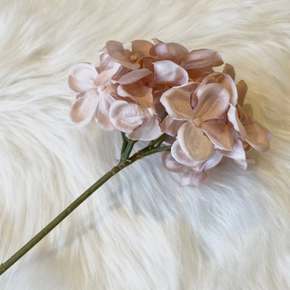 Faux Pink Hydrangea Single Stem Floral
