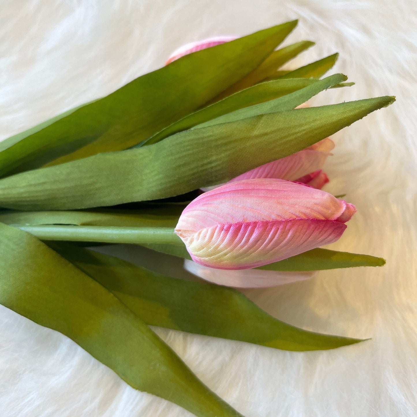 Faux Pink Tulips Bunch of Florals