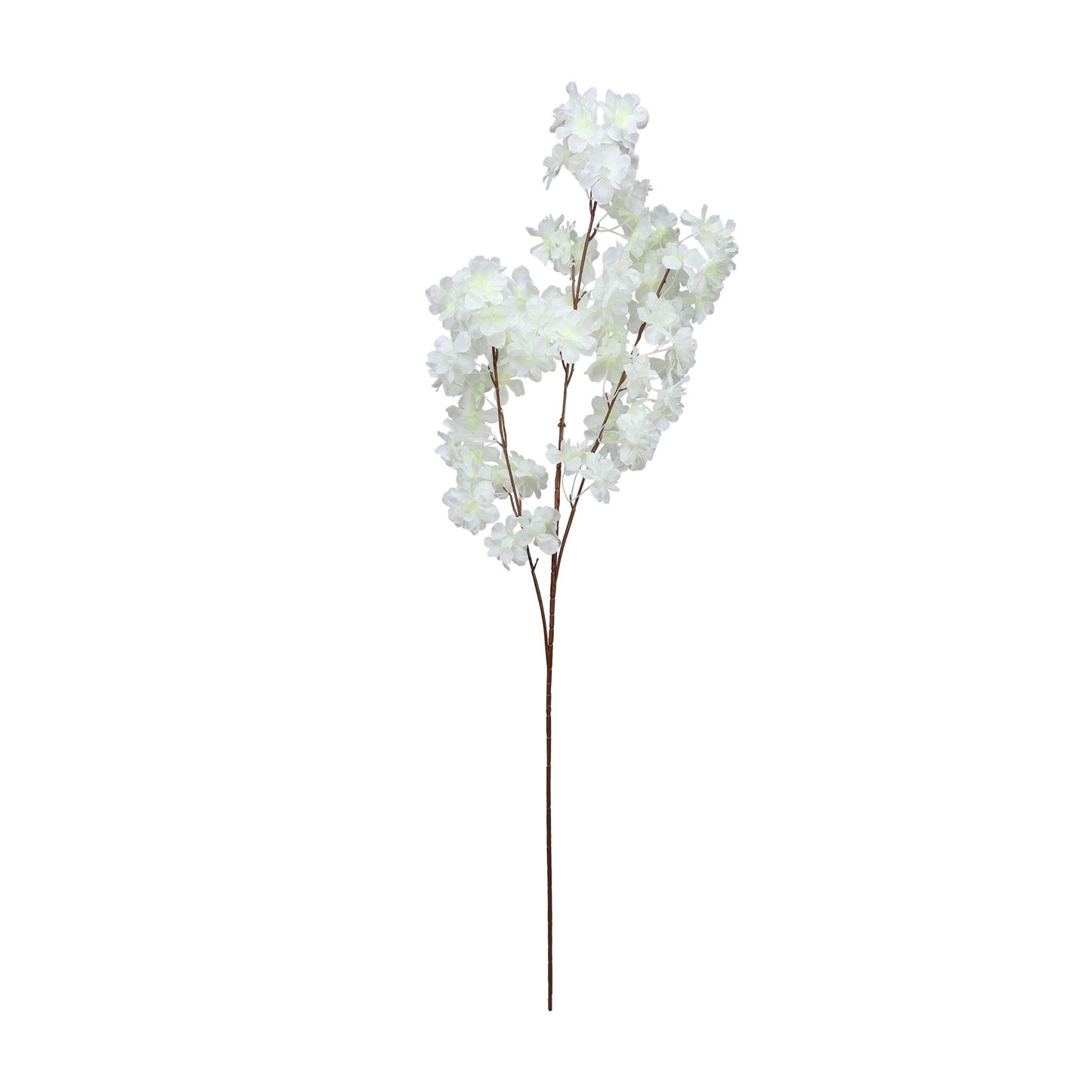 Faux White Cherry Blossom Single Stem Floral