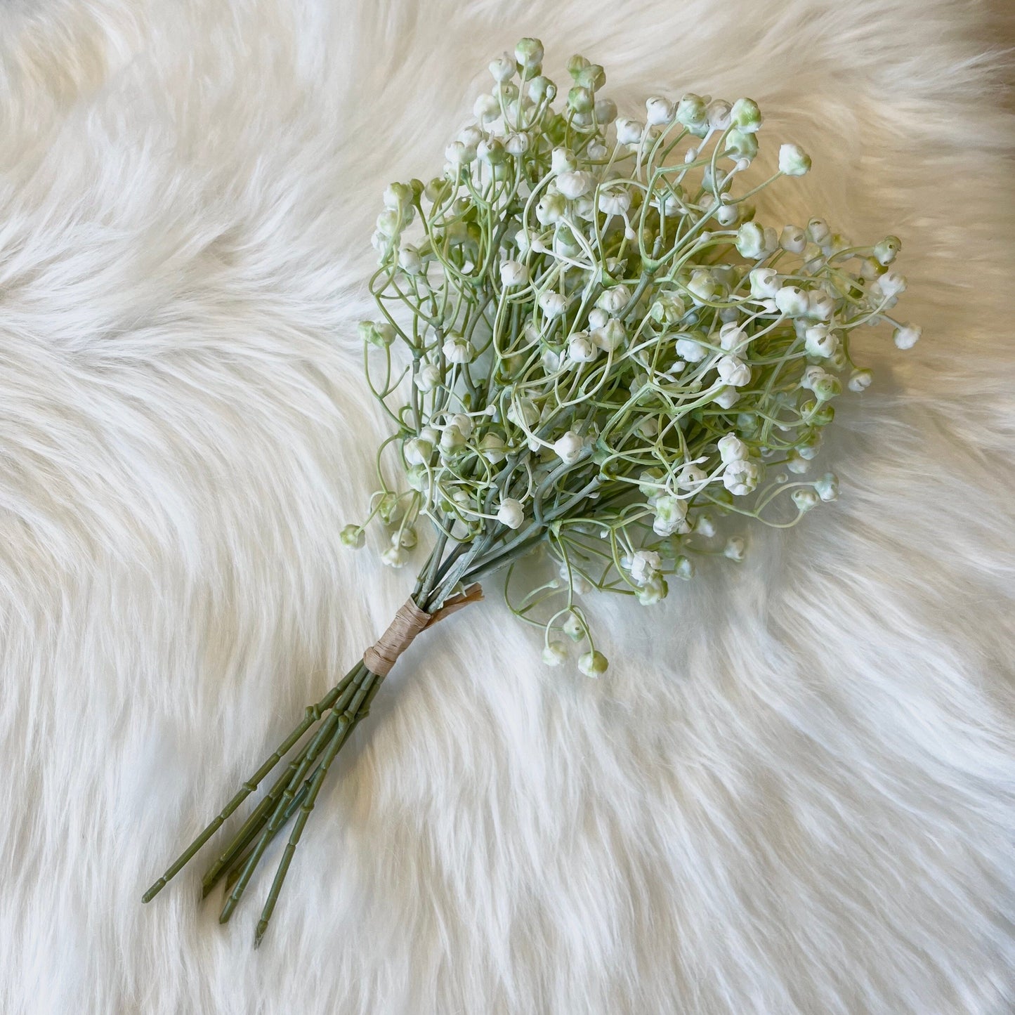 Faux White Gypsophilia Bunch of Flowers