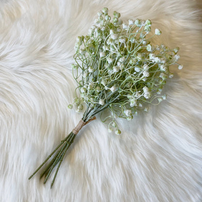 Faux White Gypsophilia Bunch of Flowers