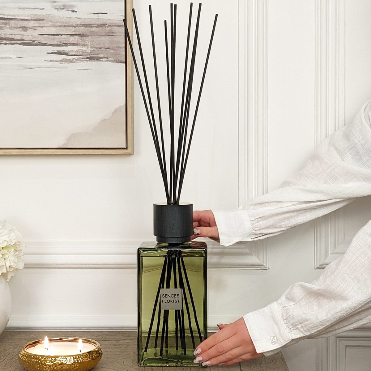 Florist XL Green Glass Reed Diffuser - 2200ml