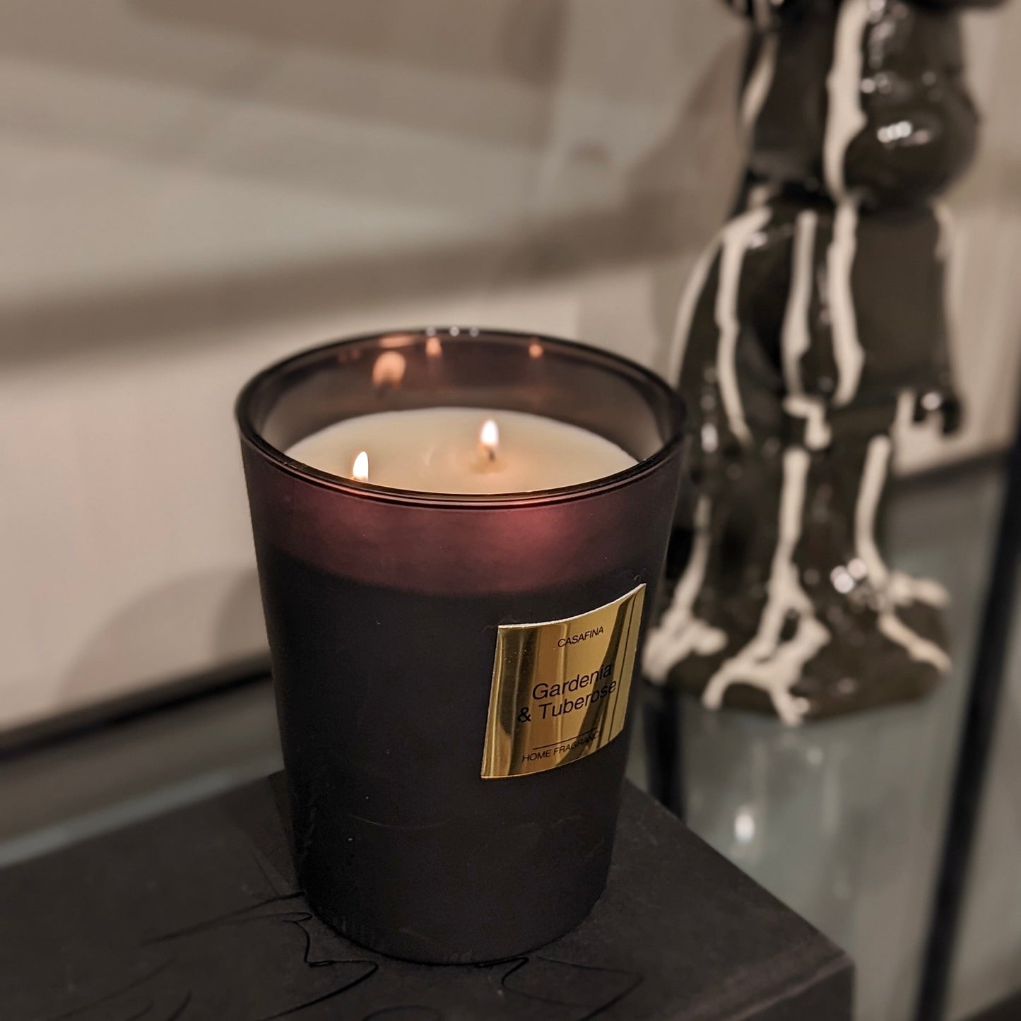 Gardenia & Tuberose Large Black Candle