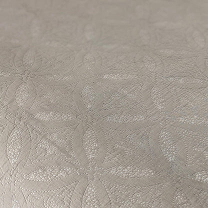 Grace Taupe Stitched Patterned Bedspread