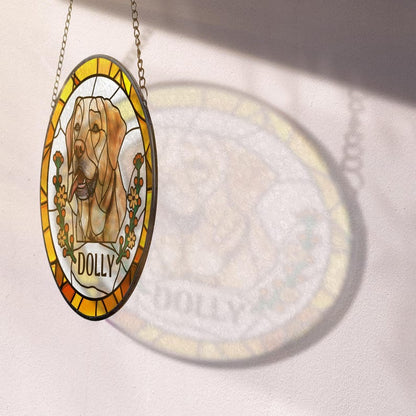 Custom Pet Portrait Stained Glass Suncatcher