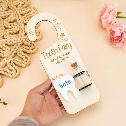 Personalised Tooth Fairy Pickup Dropoff Door Hanger
