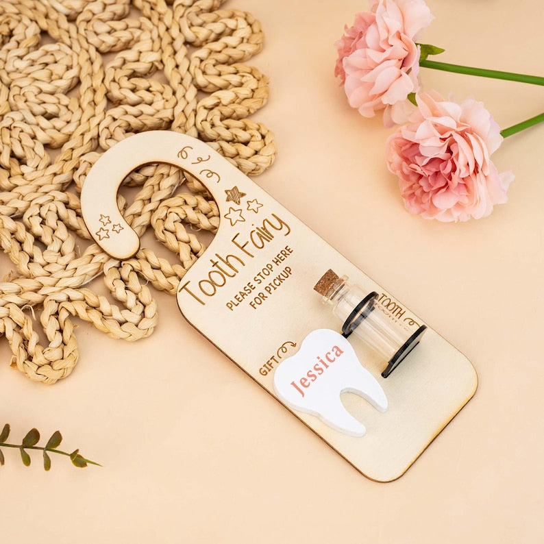 Personalised Tooth Fairy Pickup Dropoff Door Hanger