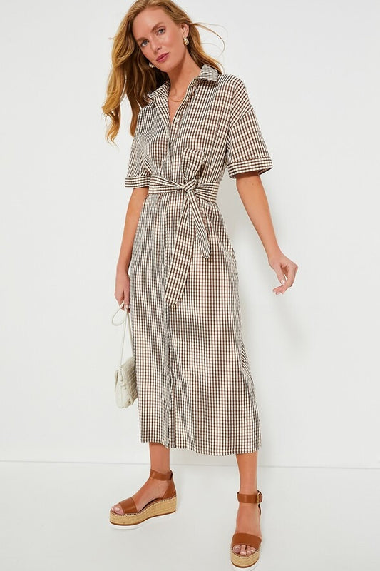 Gingham Seersucker Zacara Dress
