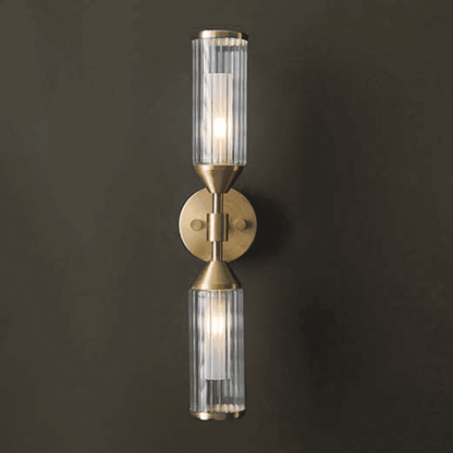 In Stock - Apollo Gold & Glass Double Wall Light