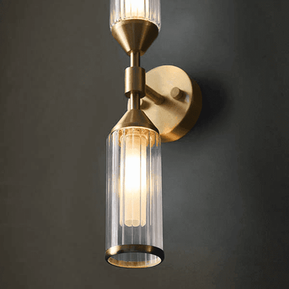In Stock - Apollo Gold & Glass Double Wall Light