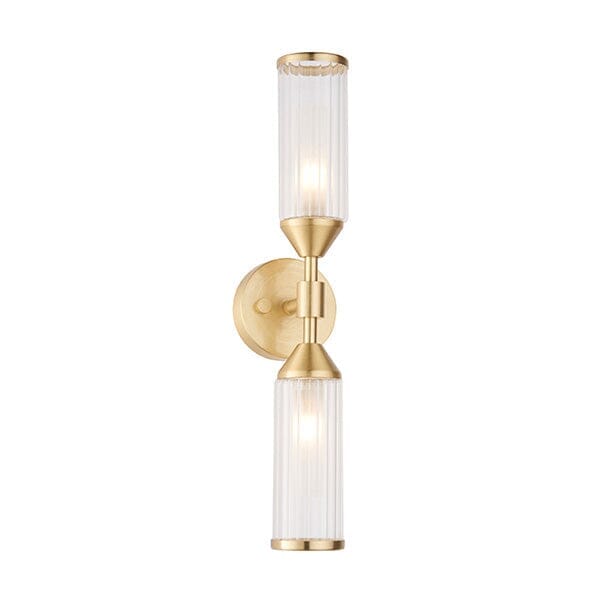 In Stock - Apollo Gold & Glass Double Wall Light
