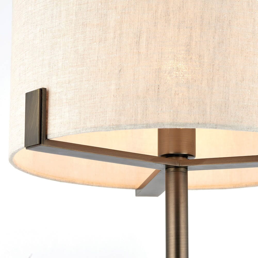 In Stock - Ashford Bronze & Linen Table Lamp