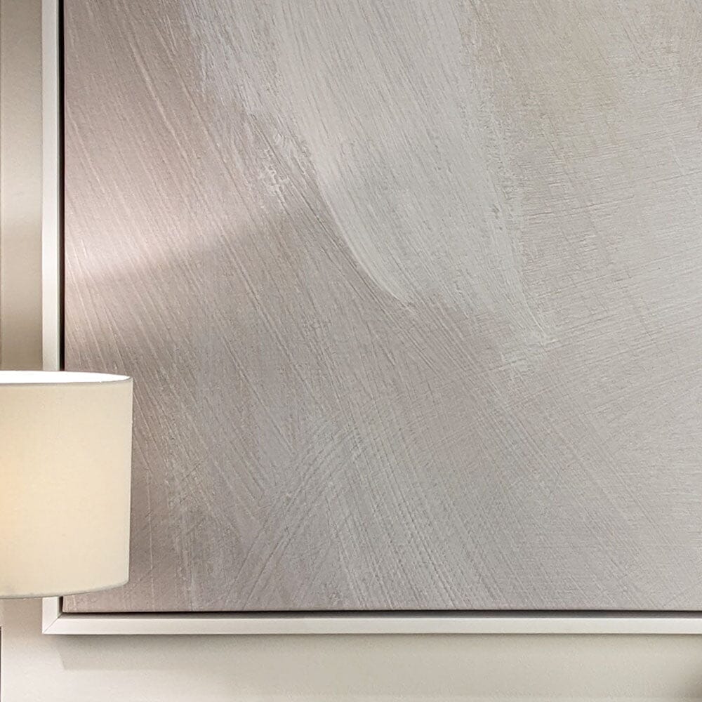 In Stock - Aurelie Neutral Abstract Canvas Wall Art - 100 x 75cm - White Frame