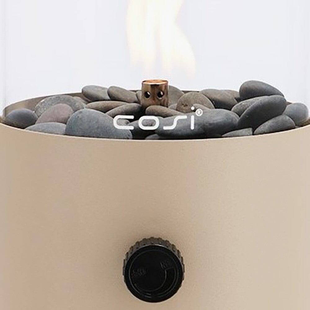 In Stock - Blaze Beige Fire Lantern with Handle