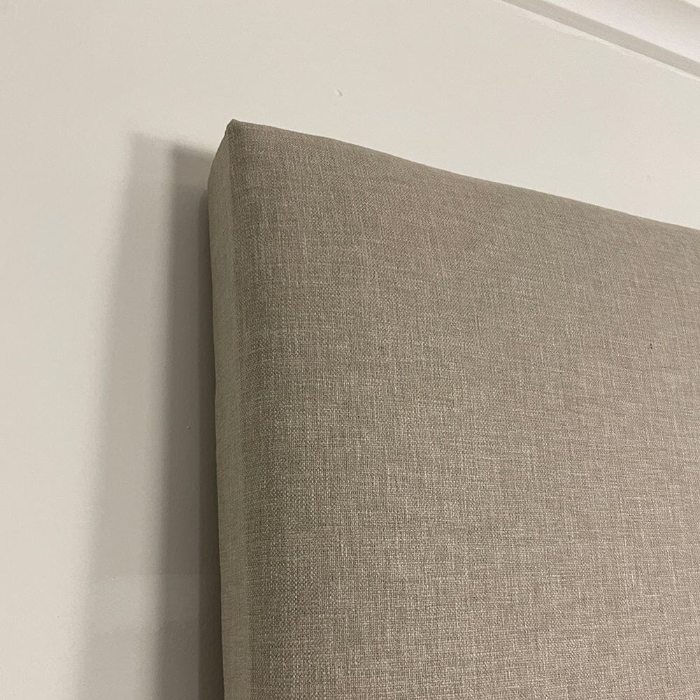 In Stock - Chambray Ash Greige Individual Padded Upholstered Double Width Wall Hanging Headboard Panel - 90cm
