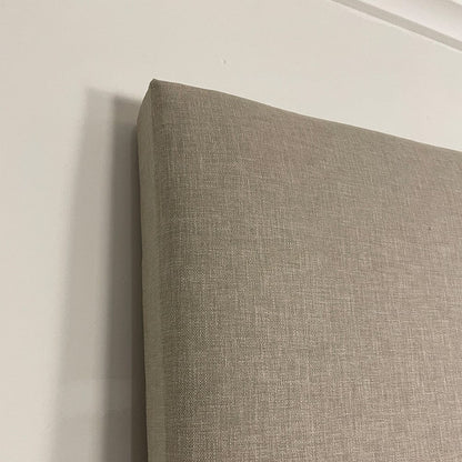 In Stock - Chambray Ash Greige Individual Padded Upholstered Double Width Wall Hanging Headboard Panel - 90cm
