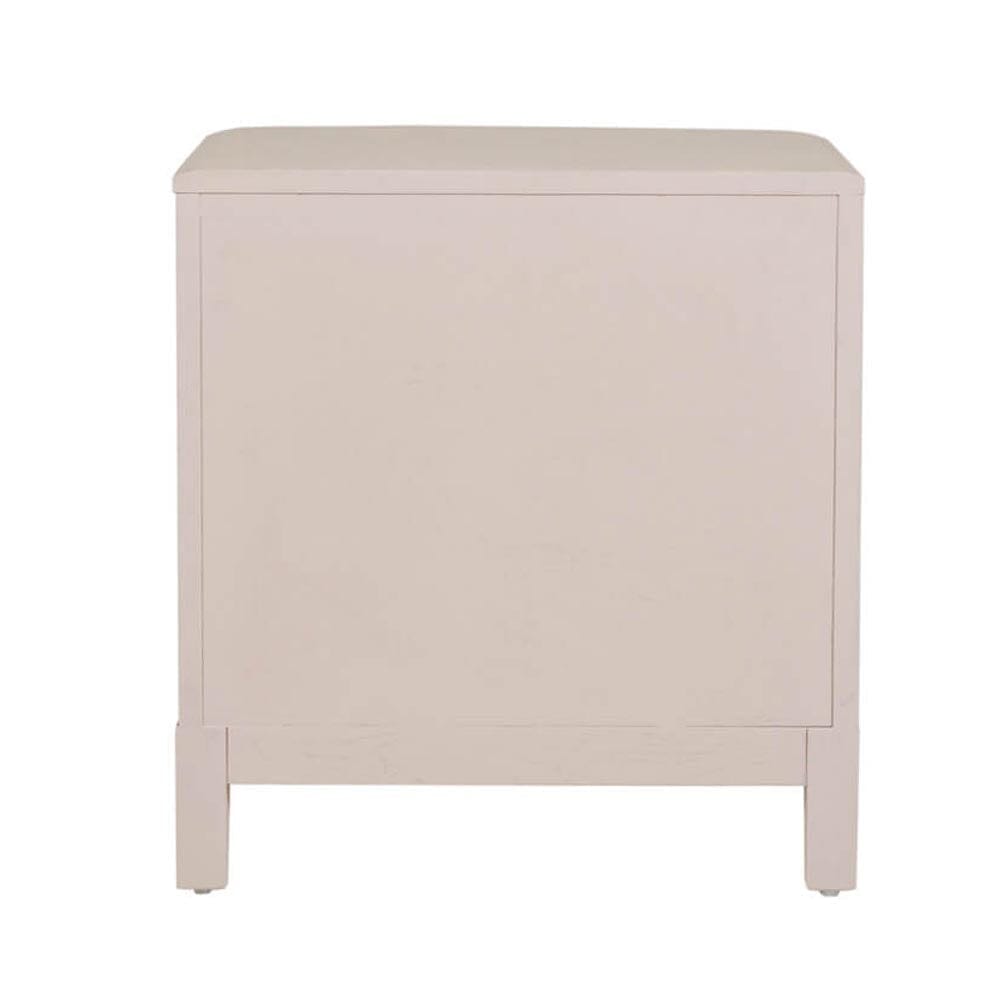 In Stock - Dahlia Lightwash Wood 2 Drawer Bedside Table