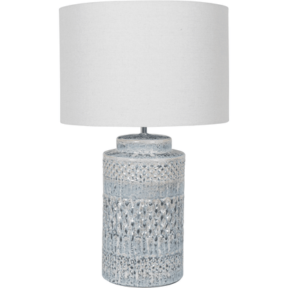 In Stock - Edita Blue & White Ceramic Table Lamp