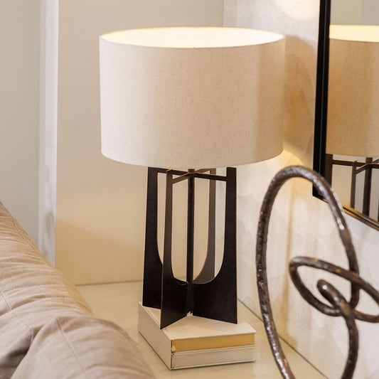 In Stock - Evelyn Hammered Bronze Table Lamp