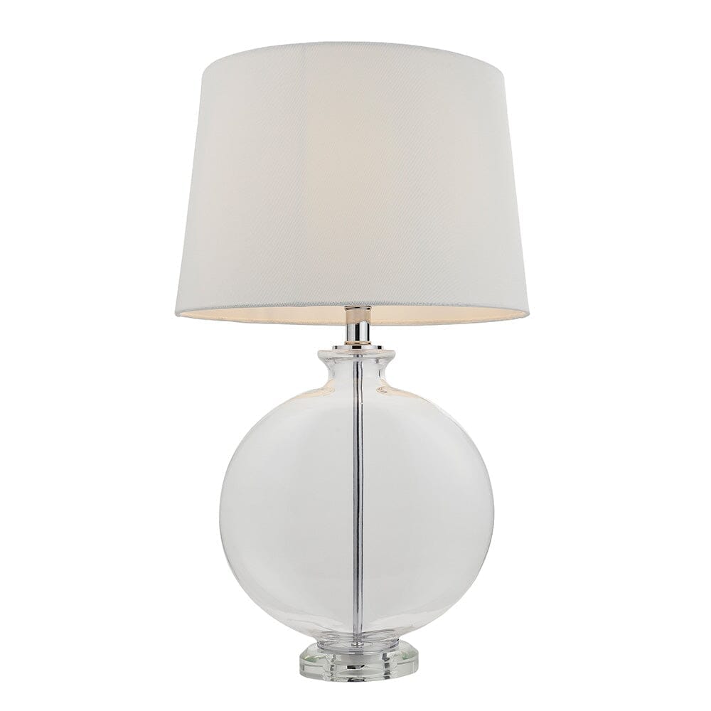 In Stock - Hiero Glass & Silver Table Lamp