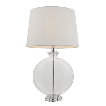 In Stock - Hiero Glass & Silver Table Lamp