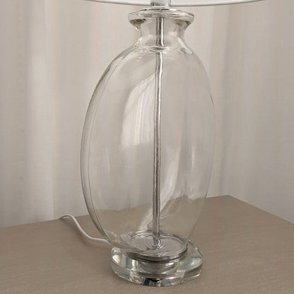 In Stock - Hiero Glass & Silver Table Lamp