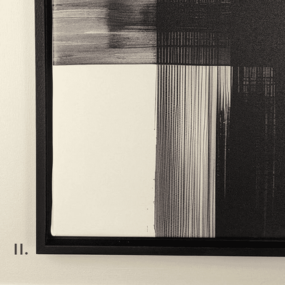 In Stock - Jackson Large Monochrome Framed Canvas Wall Art II - 100 x 75cm