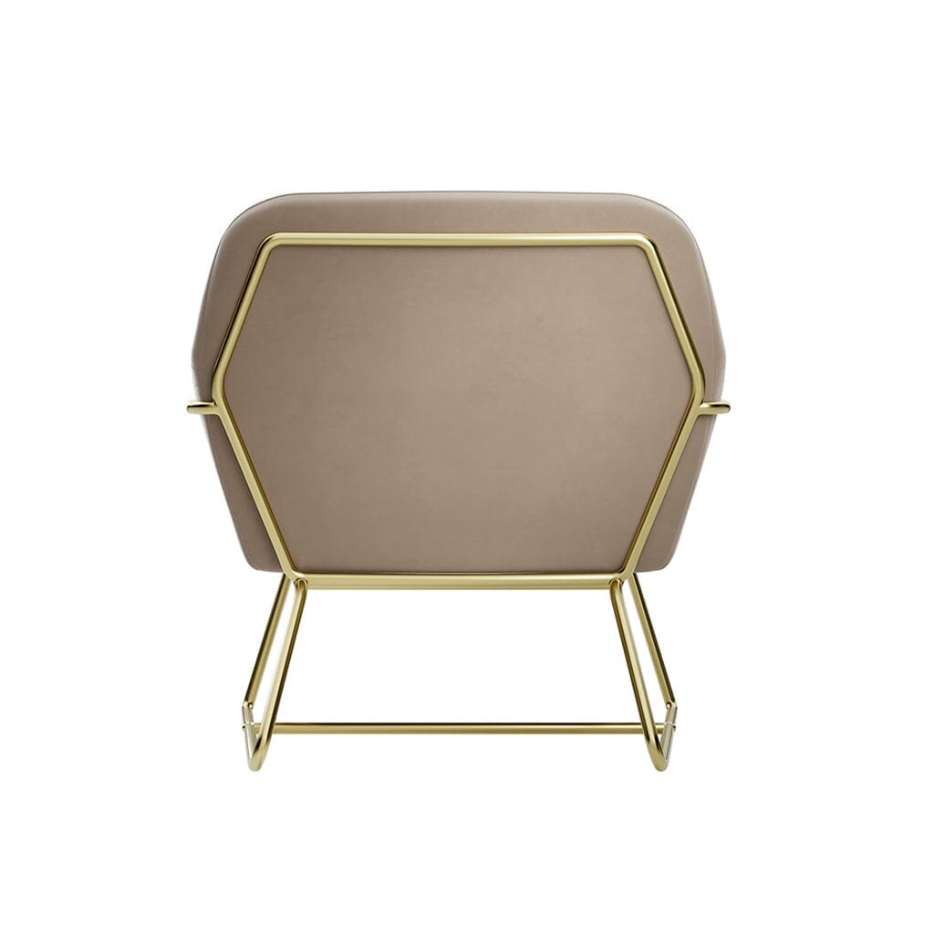 In Stock - Jaycee Beige & Gold Accent Chair