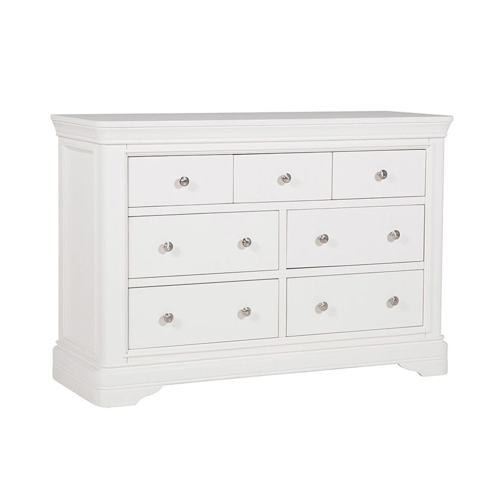 In Stock - Louvre White Wooden 7 Drawer Chest