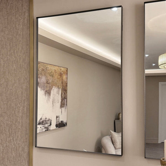 In Stock - Maylee Medium Rectangular Bronze Mirror