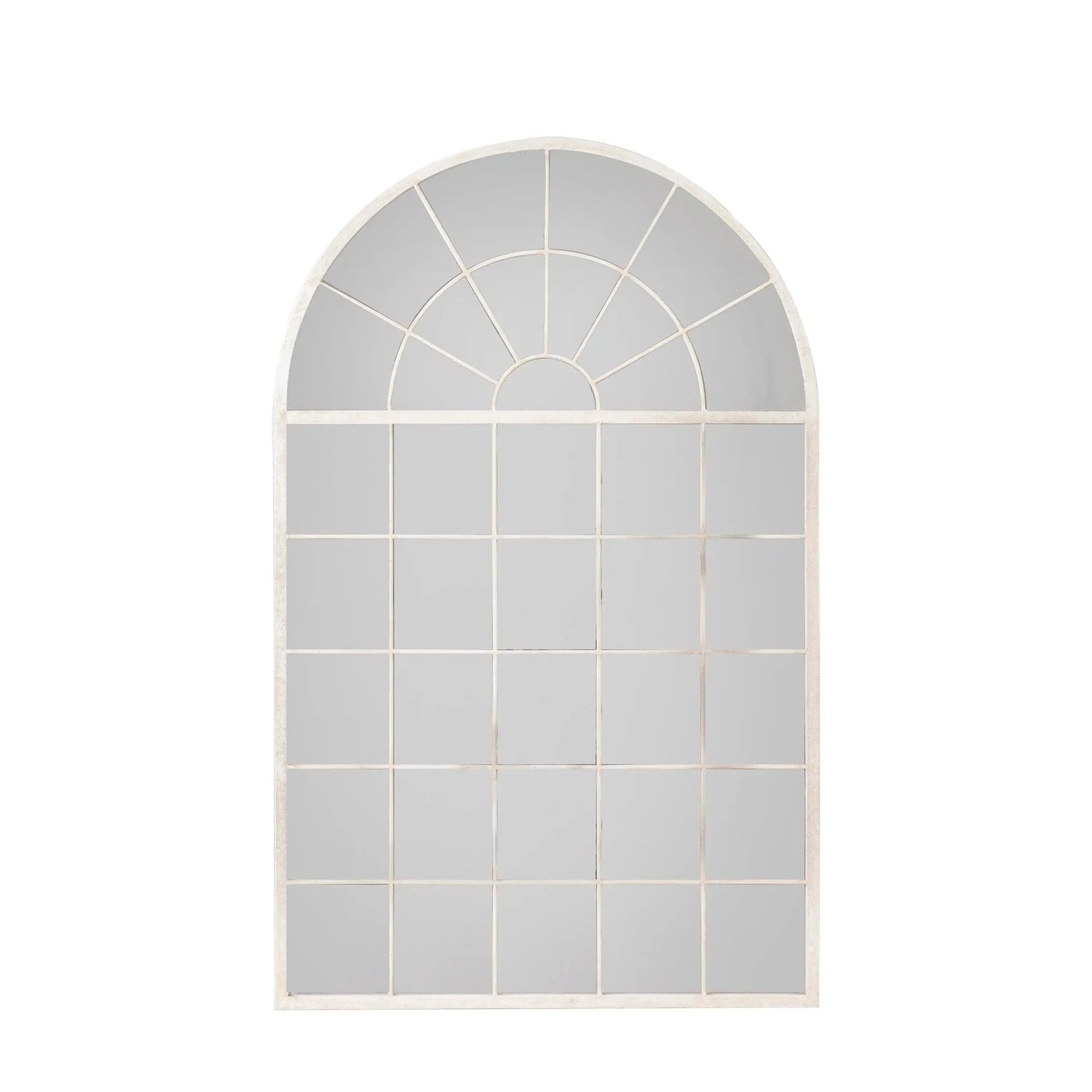 In Stock - Middleham White Arched Window Large Leaner Mirror