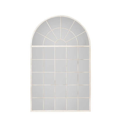 In Stock - Middleham White Arched Window Large Leaner Mirror