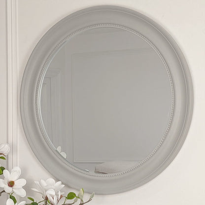 In Stock - Newark Grey Round Wall Mirror