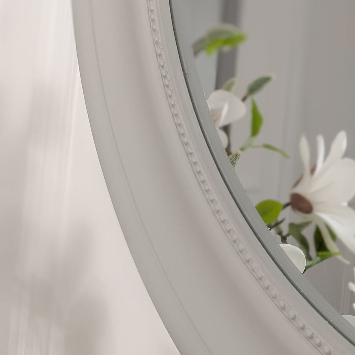 In Stock - Newark Grey Round Wall Mirror