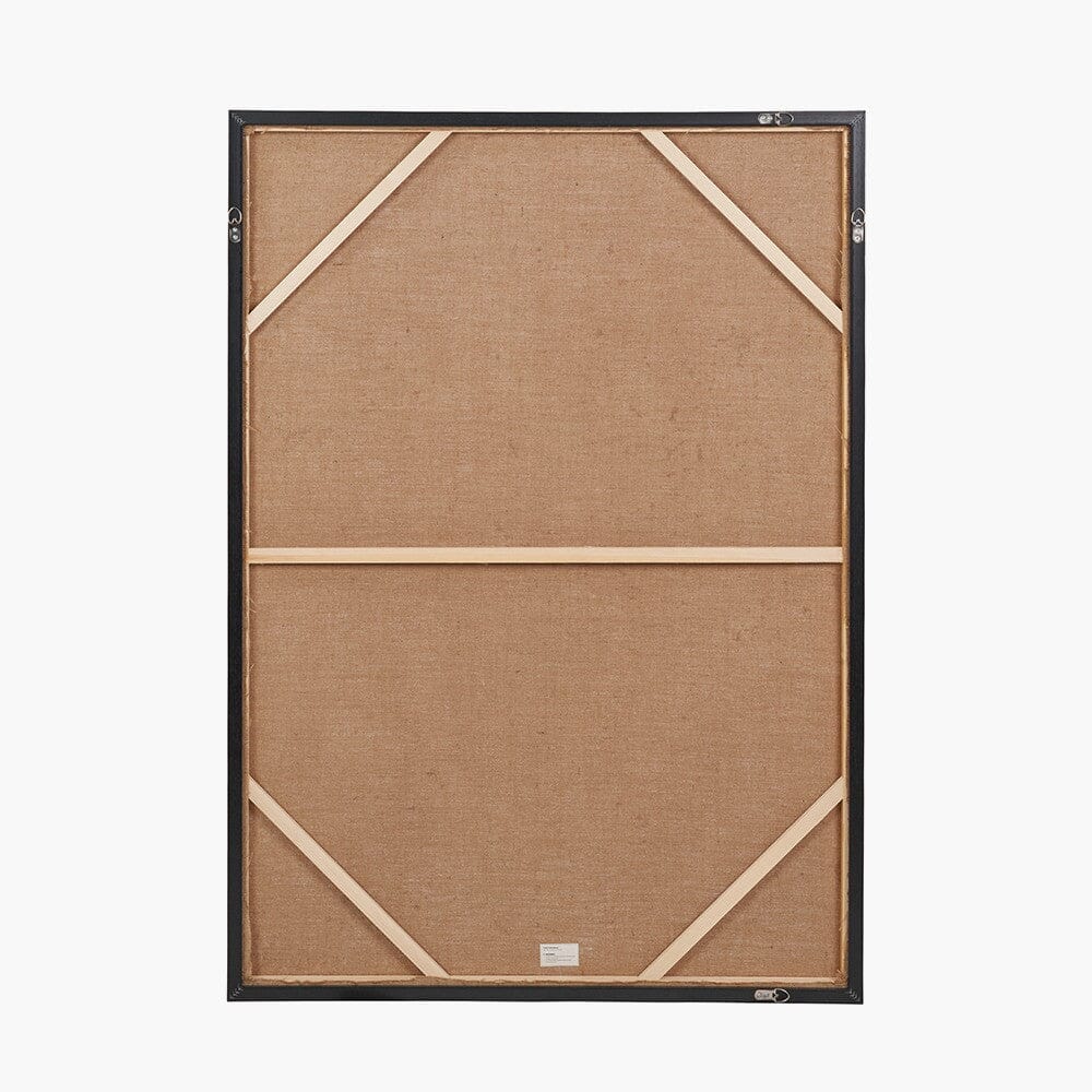 In Stock - Phoebe Monochrome Abstract Canvas Wall Art with Black Frame