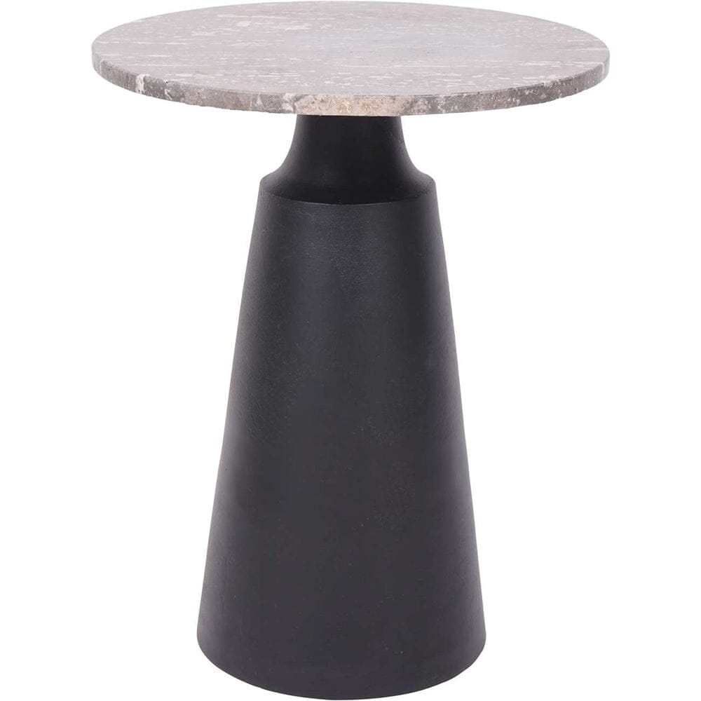 In Stock - Valiona Black & Marble Side Table