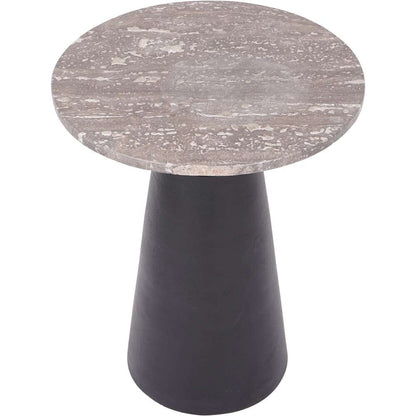 In Stock - Valiona Black & Marble Side Table