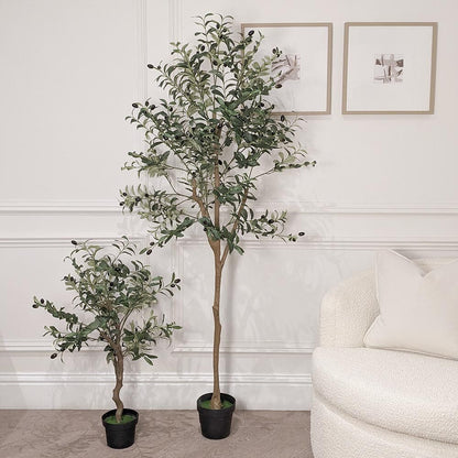 Large Faux Potted Olive Tree