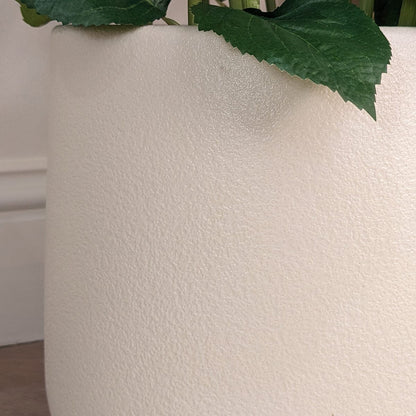 Large White Faux Hydrangea Potted Plant