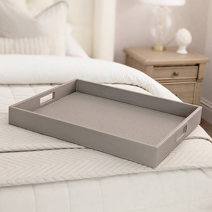 Larissa Luxury Mink Faux Ostrich Rectangular Tray